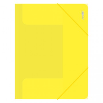 Zakladacia mapa s gumičkou PP/A4, priehľadná/žltá