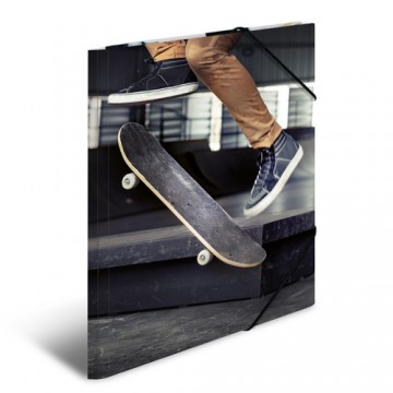Doska s gumičkou A3 kartón - skateboard