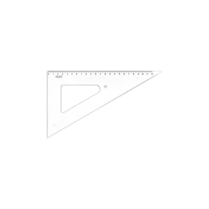 Trojuholník KOH-I-NOOR transparentný, 22 cm