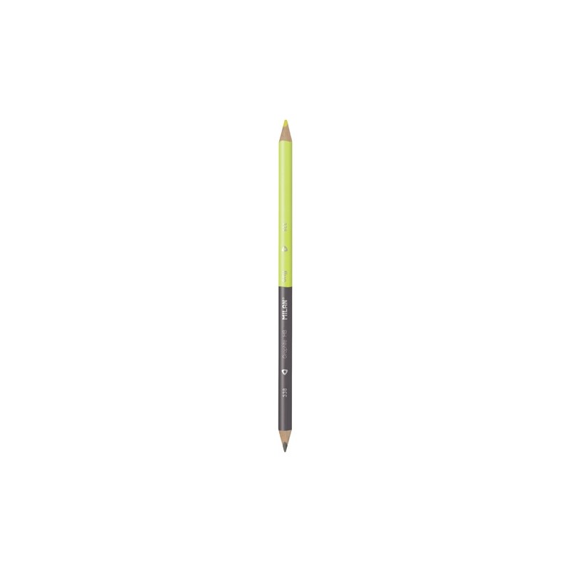 Ceruzka MILAN trojhranná Fluo obojstranná čierno-žltá