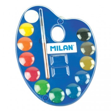 Farby vodové MILAN 12ks + štetec