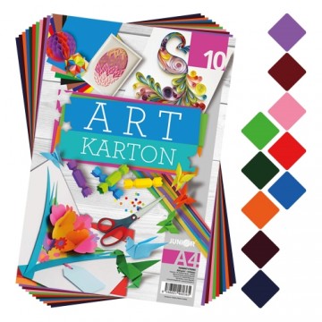 Blok farebného papiera - výkres ART CARTON A4 250g (10 ks) mix 1