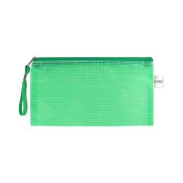 Sieťovaná obálka so zipsom PVC/DL, zelená