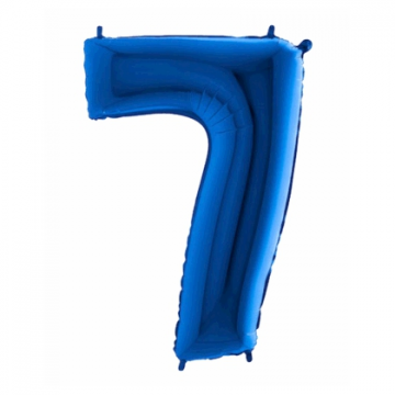 Balón narodeninový číslo 7 maxi - modrá
