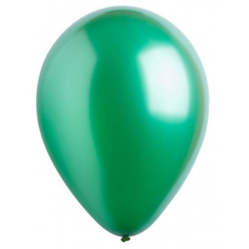 Deko balónik metalický zelený 30 cm - 50 ks