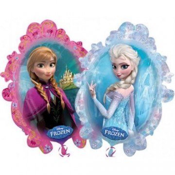 Fóliový balónik ovál Frozen - Anna a Elsa 63 x 78 cm