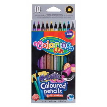 Colorino pastelky okrúhle metalické, 10 farieb