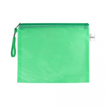 Sieťovaná obálka so zipsom PVC/A5, zelená