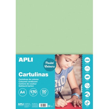 APLI farebný papier, A4, 170 g, smaragdovo zelený