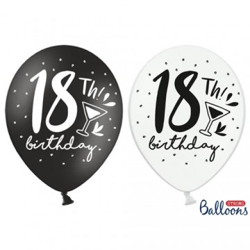 Latexový balónik 18th Birthday 6 ks