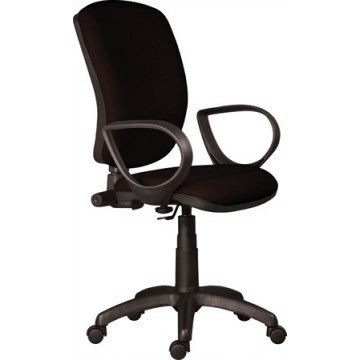 Kancelárska stolička, textilové čalúnenie, čierny podstavec, "Nu
