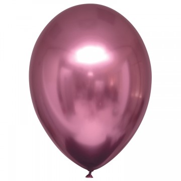 Deko chrómový balónik Ruzovy 30 cm - 50 ks - CH05
