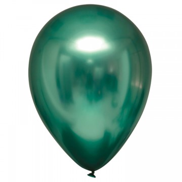 Deko chrómový balónik Zelený 30 cm - 50 ks - CH03