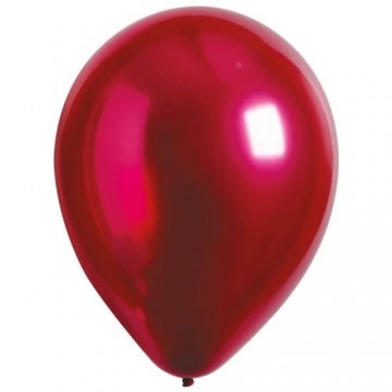 Deko chrómový balónik Červený 30 cm - 50 ks - CH04