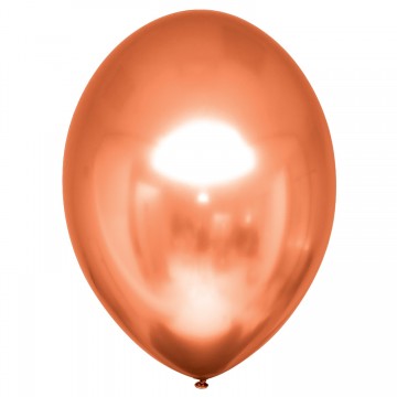 Deko chrómový balónik Jántarový 30 cm - 50 ks - CH06