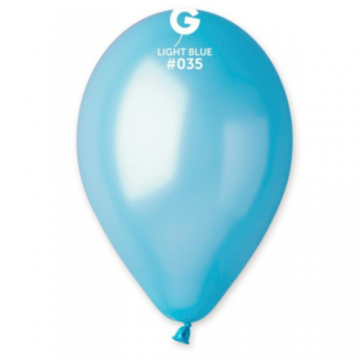 Metalické balóniky 28 cm - svetlo modrá