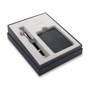PARKER IM Essential Black CT, guľôčkové pero šťukacie + puzdro