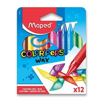 Maped Color'Peps Wax - voskovky - 12 farieb, trojhranné