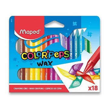 Maped Color'Peps Wax - voskovky - 18 farieb, trojhranné