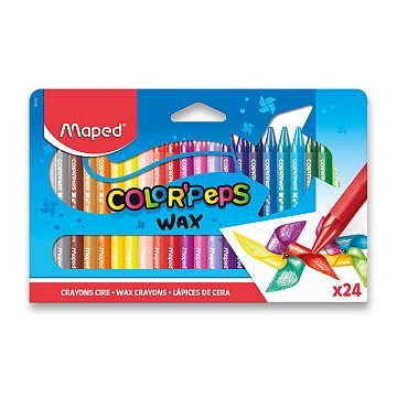 Maped Color'Peps Wax - voskovky - 24 farieb, trojhranné