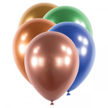 Balóniky Satin Luxe 30 cm, MIX farieb, Chrómové