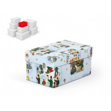 Krabička darčeková vianočná B-V005-AL 16x10x8cm