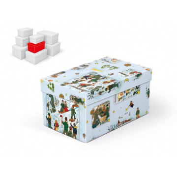 Krabička darčeková vianočná B-V005-CL 20x12x10cm
