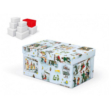 Krabička darčeková vianočná B-V005-FL 26x17x13cm