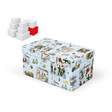 Krabička darčeková vianočná B-V005-HL 30x19x15cm