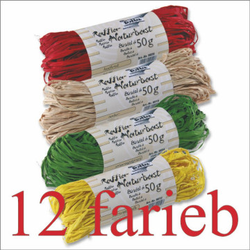 Raffia natural 50 gr hnedá